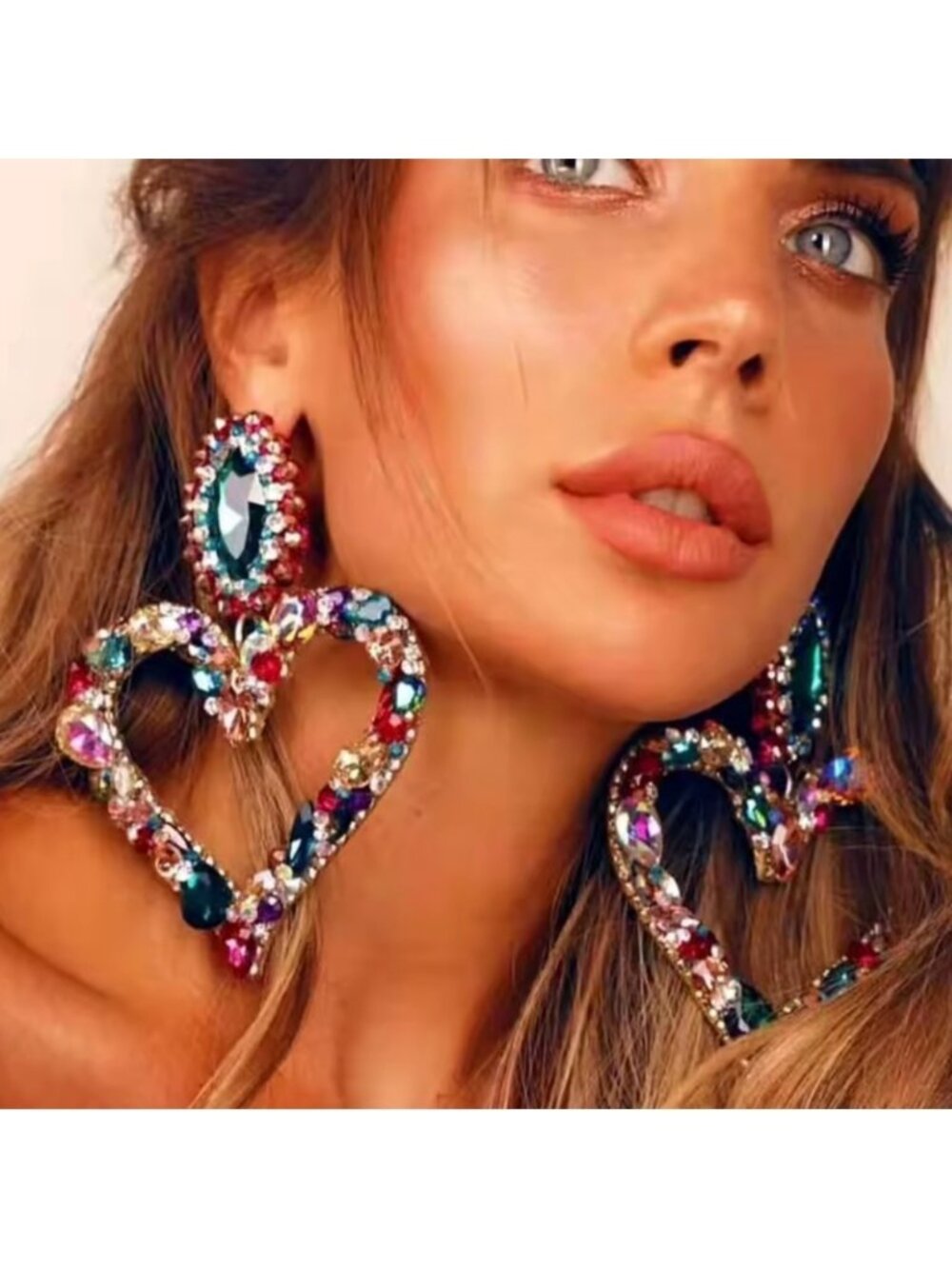 Multicolor Gemstone Statement Earrings